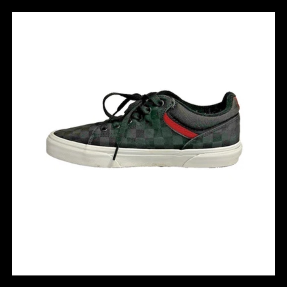 Vans Off The Wall Seldan Black & Red Checkerboard Skate Sneakers Womens 8.5 M 7 - Picture 4 of 12